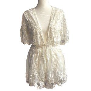 White Lace Romper